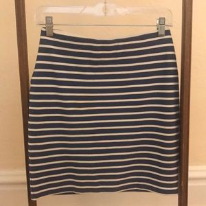 Blue and white striped skirt from LOFT in XS.